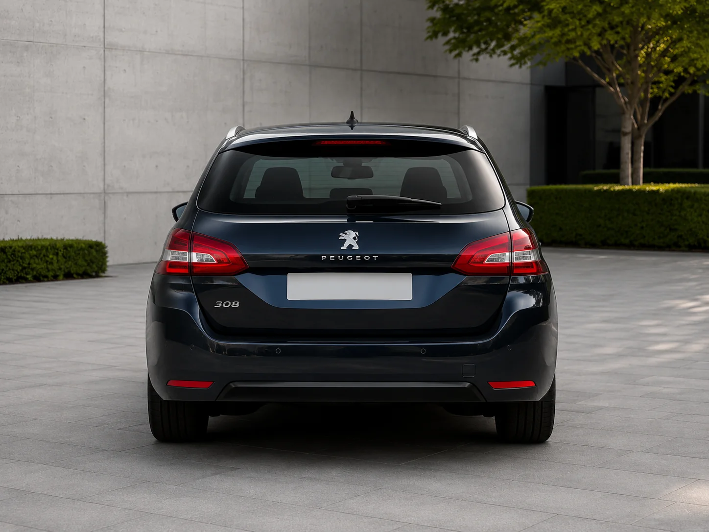 Stražnji pogled na Peugeot 308 SW AUTO 153